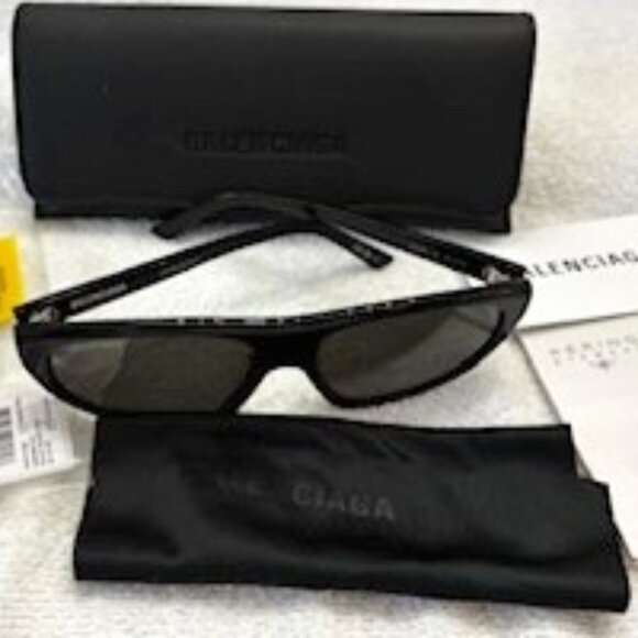 Balenciaga "Grey Pilot" sunglasses #BB0098S 001 and case NWT Men's/Unisex - Picture 1 of 8